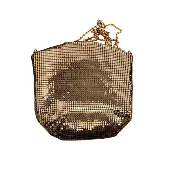 Yeuwton purse vintage chain mail gold & copper rhynestone trim magnet fasten - Picture 6 of 8